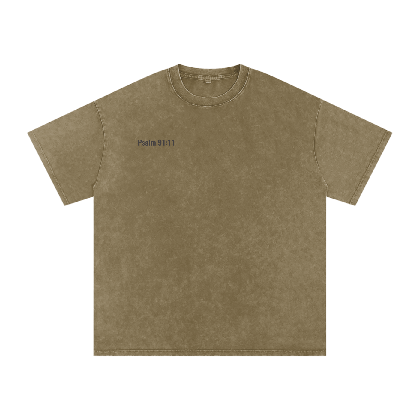 Acid Wash Oversize Psalm 91:11 Tshirt