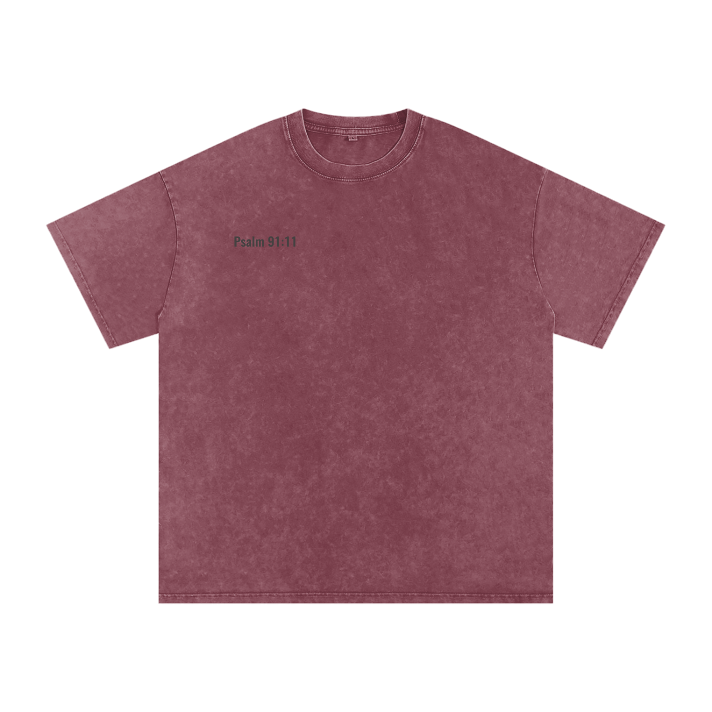 Acid Wash Oversize Psalm 91:11 Tshirt
