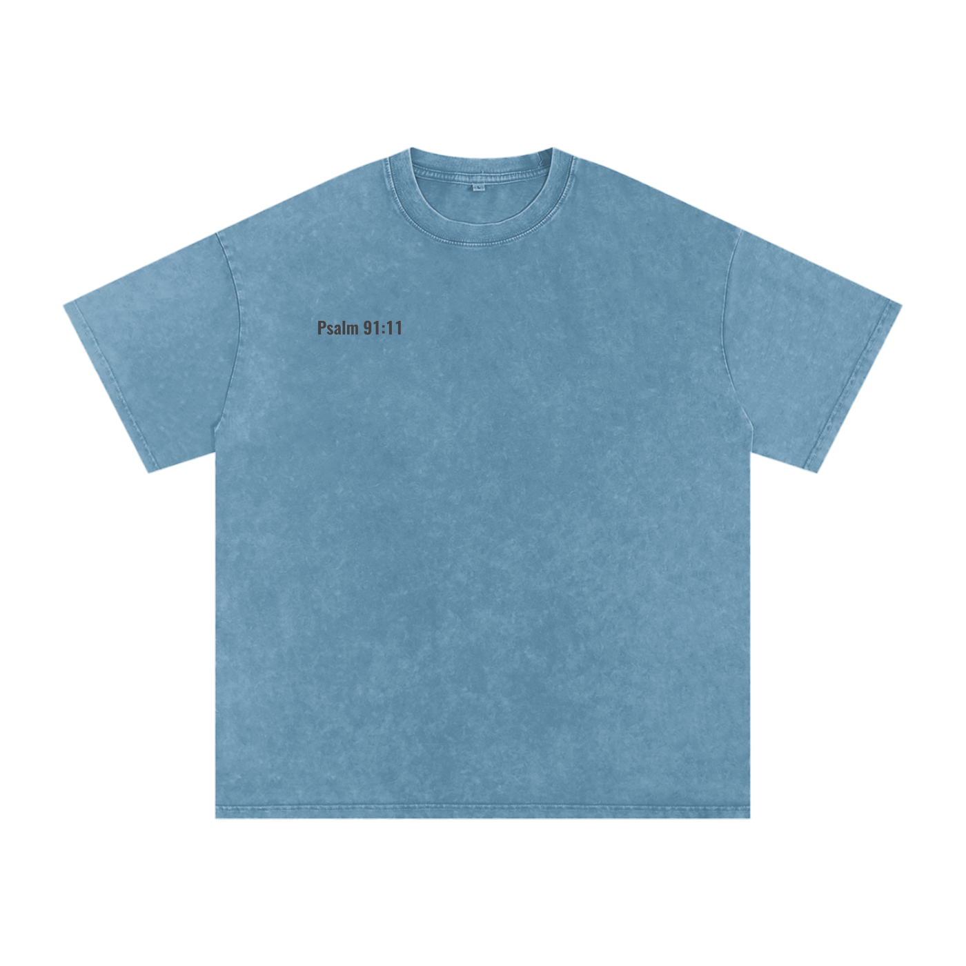 Acid Wash Oversize Psalm 91:11 Tshirt