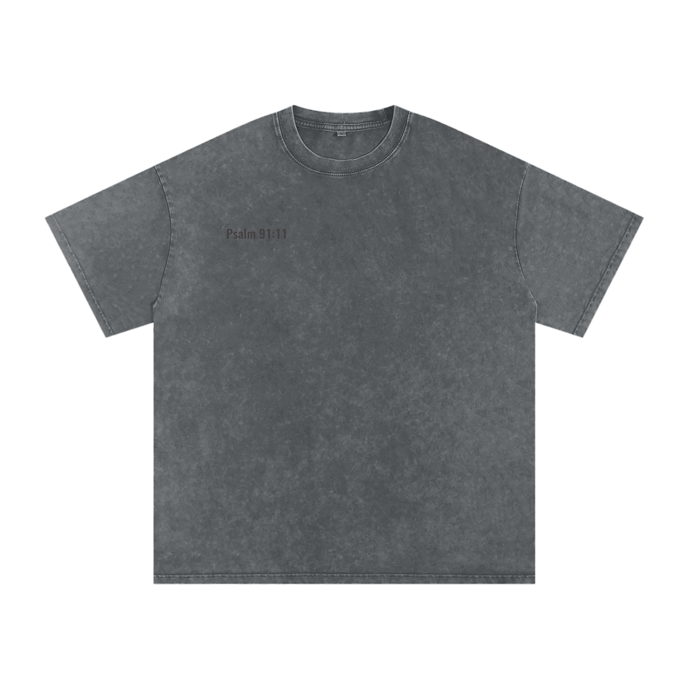 Acid Wash Oversize Psalm 91:11 Tshirt